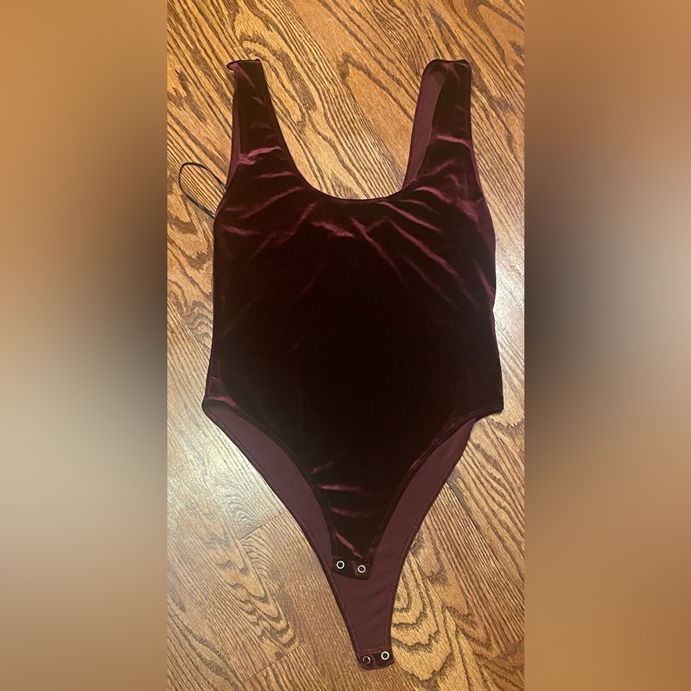 Velvet Burgundy Bodysuit